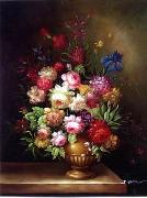 Floral, beautiful classical still life of flowers.046 unknow artist